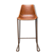Chaise de bar vintage cuir de chèvre marron