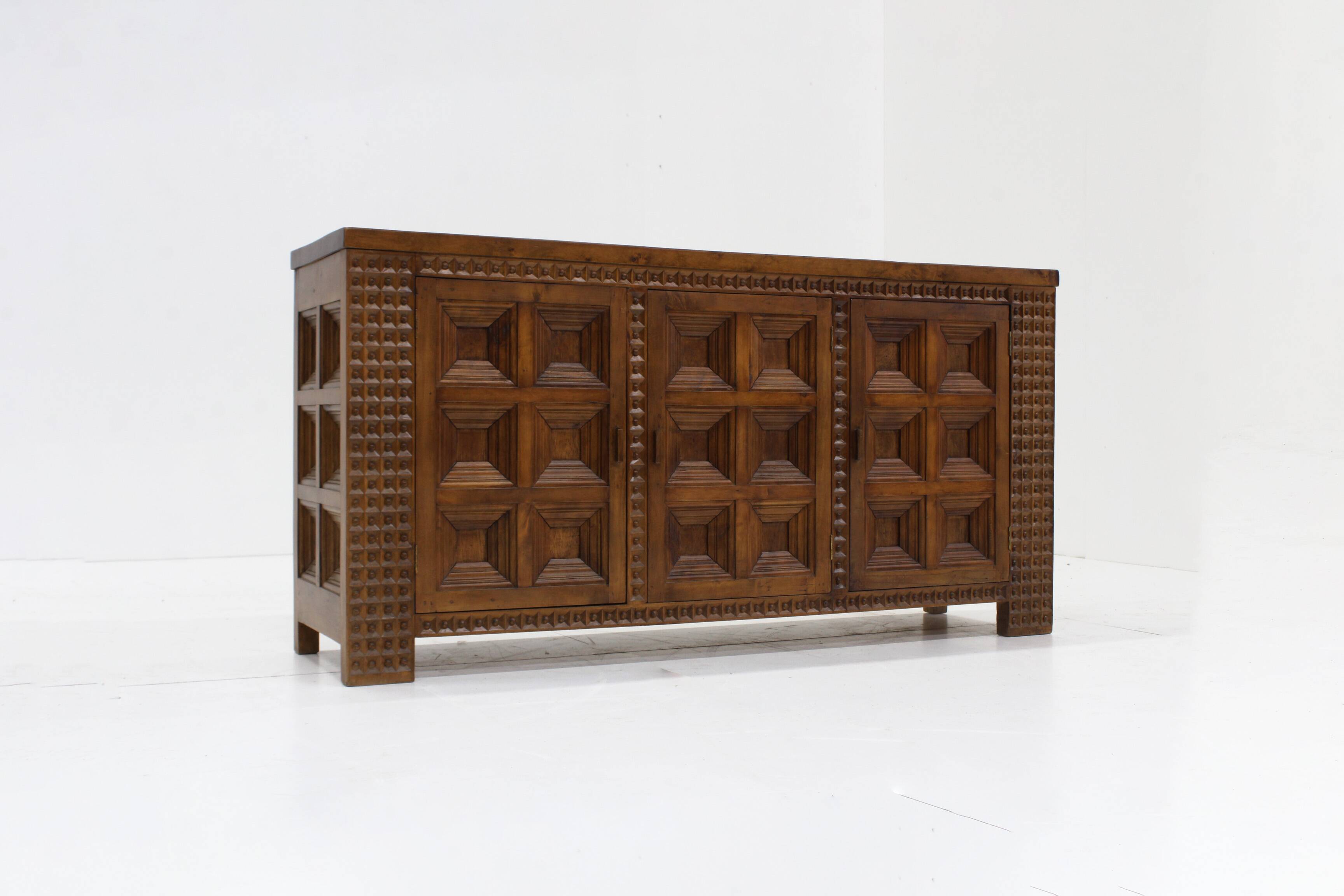 Spanish Brutalist Sideboard solid wood