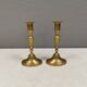A set of vintage brass candlesticks, made by MALM Denmark in the 1960-70s.