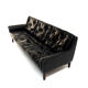 Black leather sofa