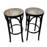 Vintage caned bar stools