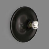 Black metal cone wall lamp or ceiling light, 1960s