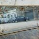 Venetian mirror Art Deco brasserie bistro in eglomerized glass 204x105cm