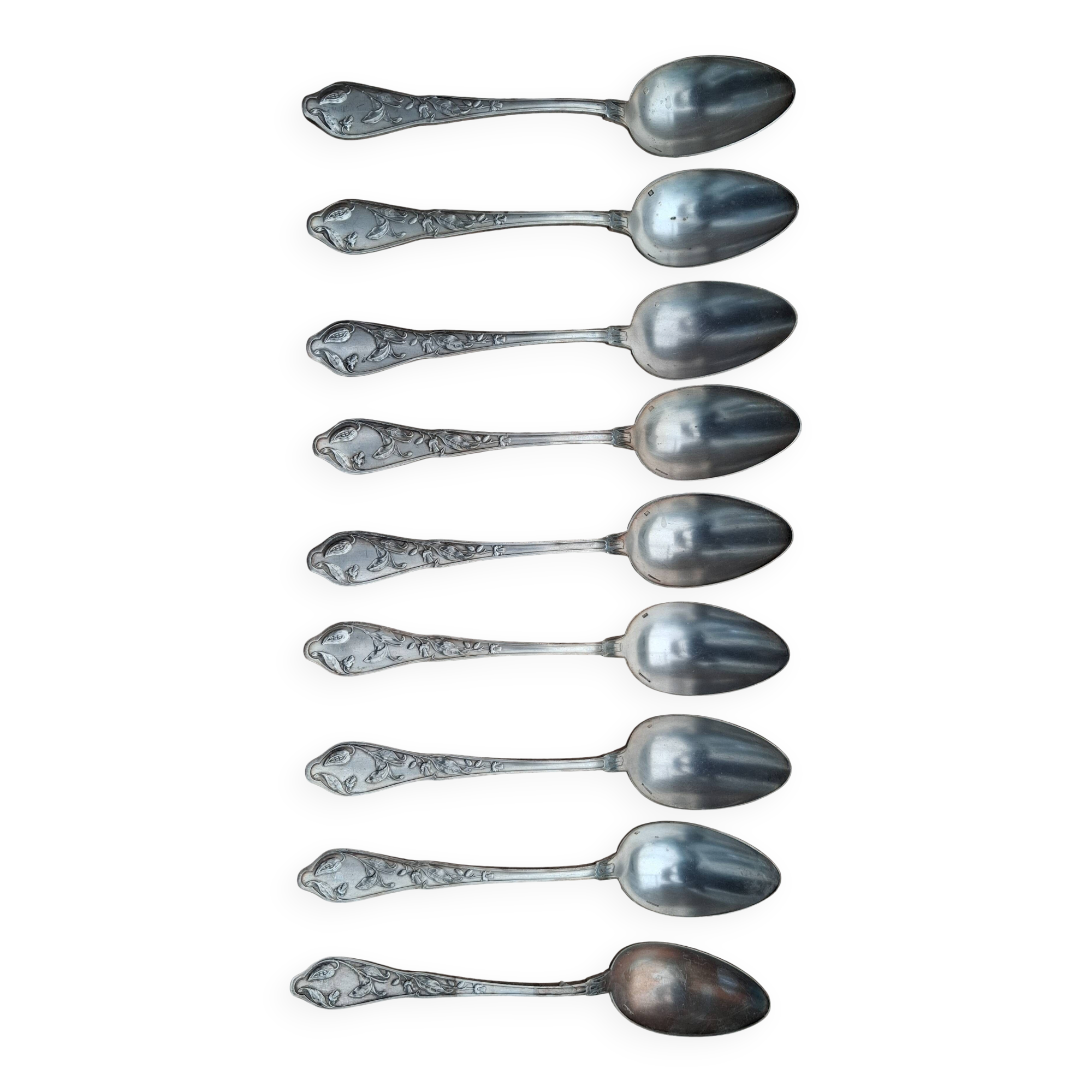 Large Art Nouveau Boulenger cocoa spoons
