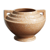 Vase original rose pâle moucheté de blanc