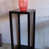 Black pedestal table Pierre Vandel 80s/90s