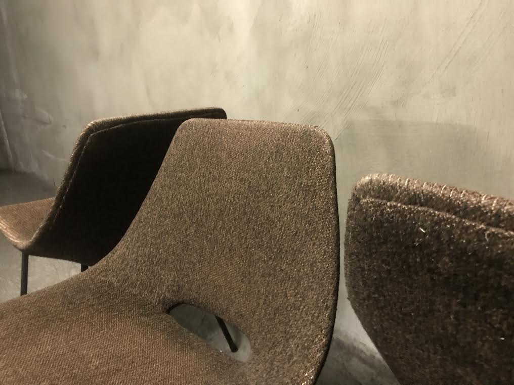 Set of 6 chairs "Tonneau" Pierre Guariche, Steiner Editions
