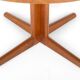 Round extendable teak dining table by Bramin, 1960s