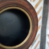 Black round wall shelf