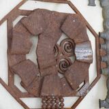 Metal and bronze ironwork entrance door Charles Piguet Lyon 1919