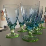 Bormioli rocco bahia blue & green art nouveau ombre verres