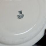 4 vintage English porcelain dessert plates with pearl trim