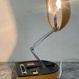 Timco articulated desk lamp with alarm clock from the 1970s.