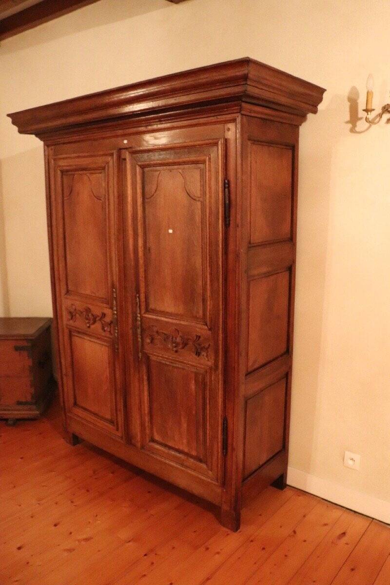 Grande Armoire "Maison de Famille" XIXe - Bois Blond Massif (Merisier