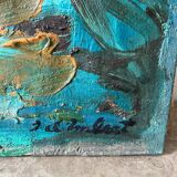 Flower bouquet, knife technique, signed