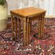 Set of 3 nesting tables in cherry wood from the 1960s.