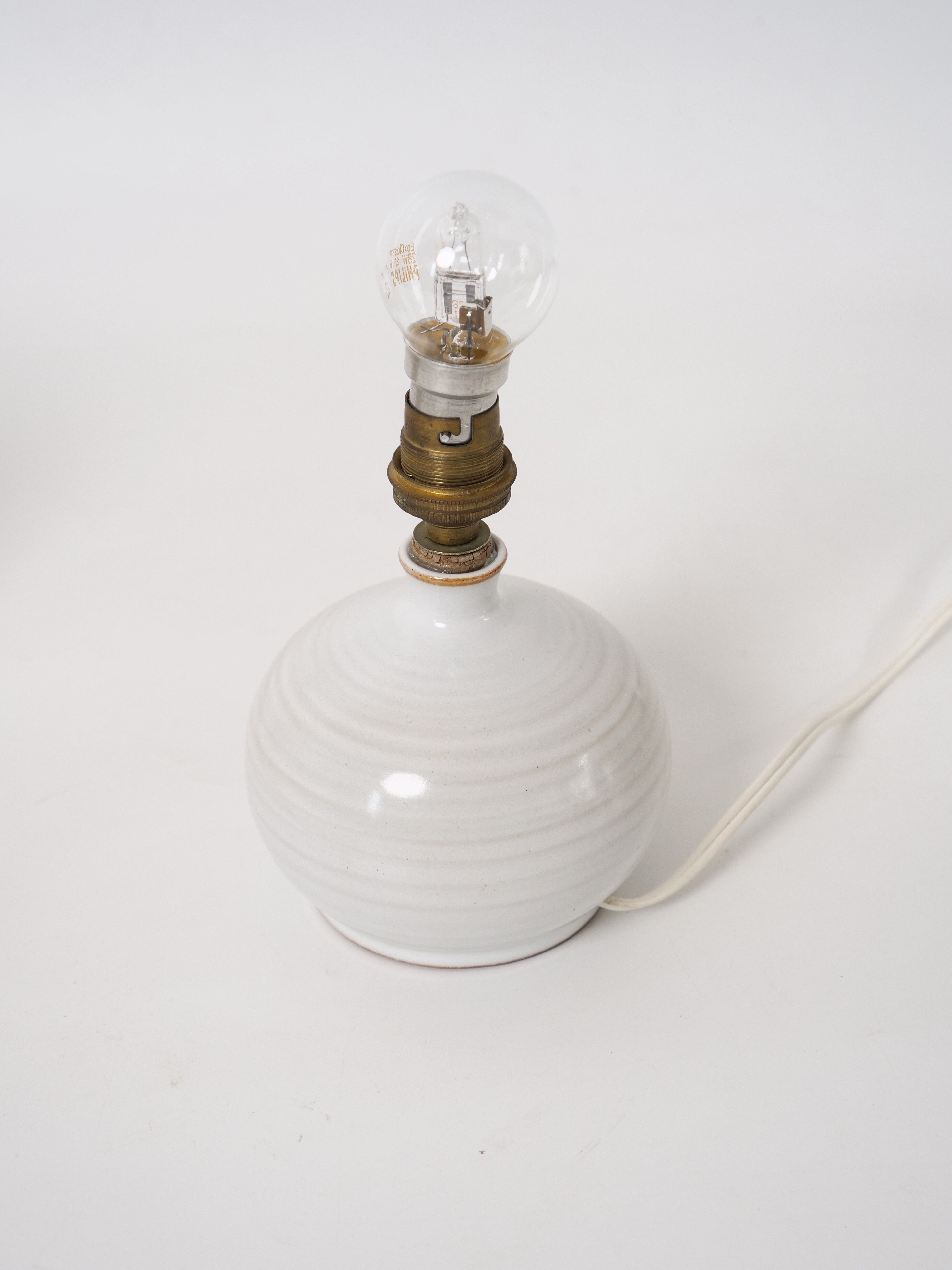 Terracotta lamp signed