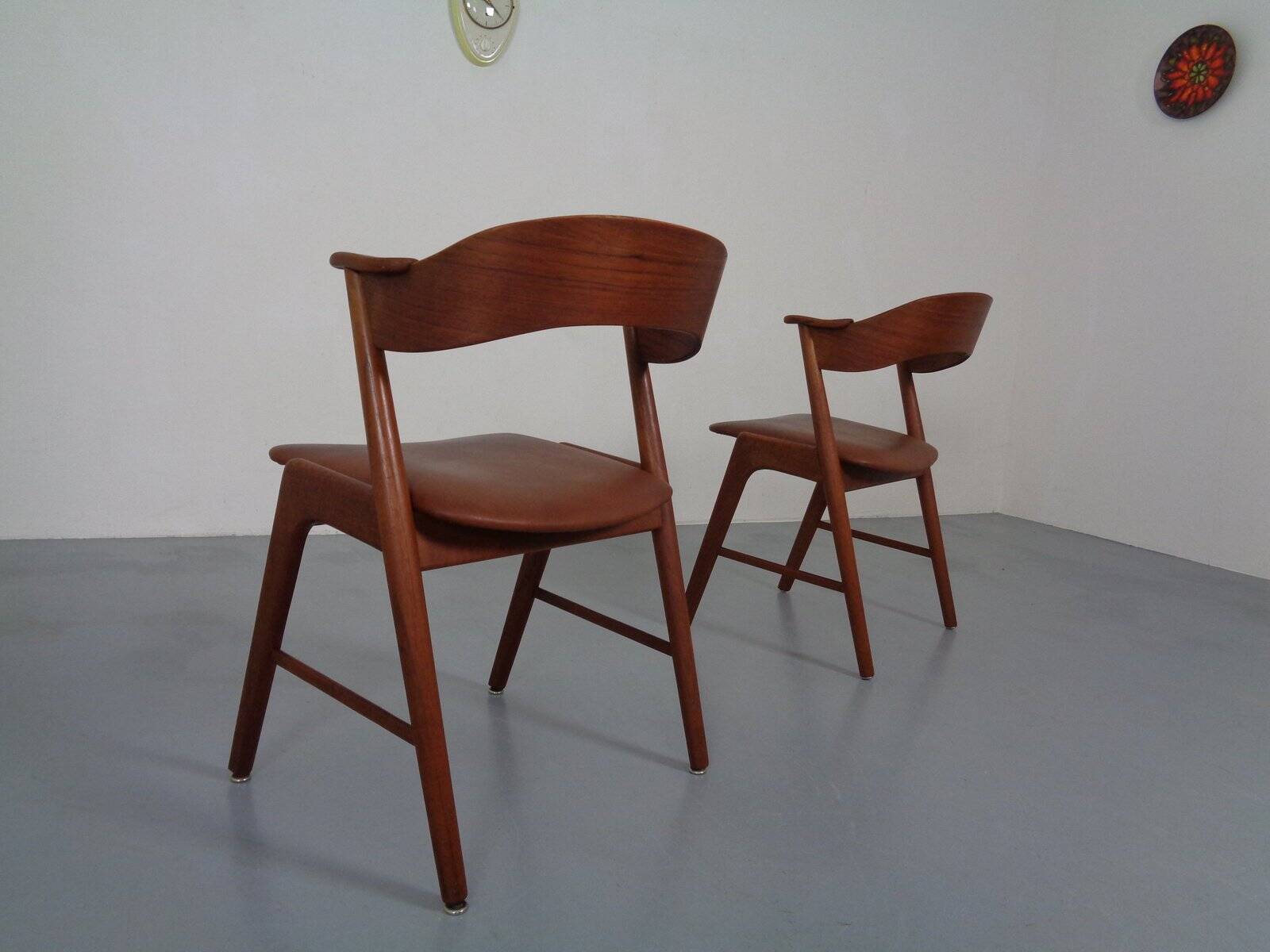 Teak dining chairs in teak by Korup Stolefabrik, Denmark, 1960s, set of 2.
