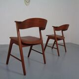 Teak dining chairs in teak by Korup Stolefabrik, Denmark, 1960s, set of 2.