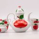 Coffee service in porcelain with red apple Seltmann Weiden