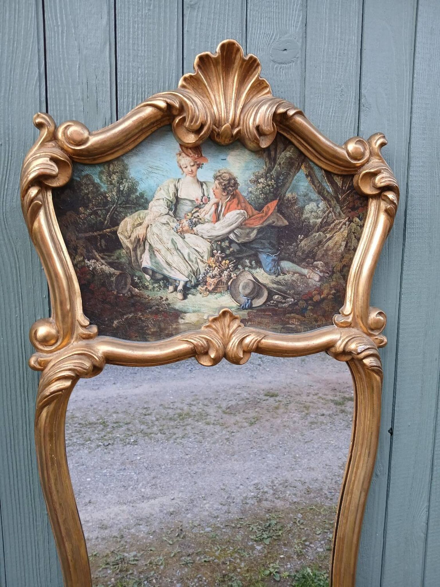 Antique trumeau mirror