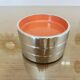 Set of 3 stackable ashtrays in colored melamine, chrome metal from the 70s