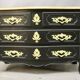 Curved Chest of Drawers in Black Lacquered Finish