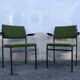 Series of 4 armchairs - modern - vintage - feet metal - 1960