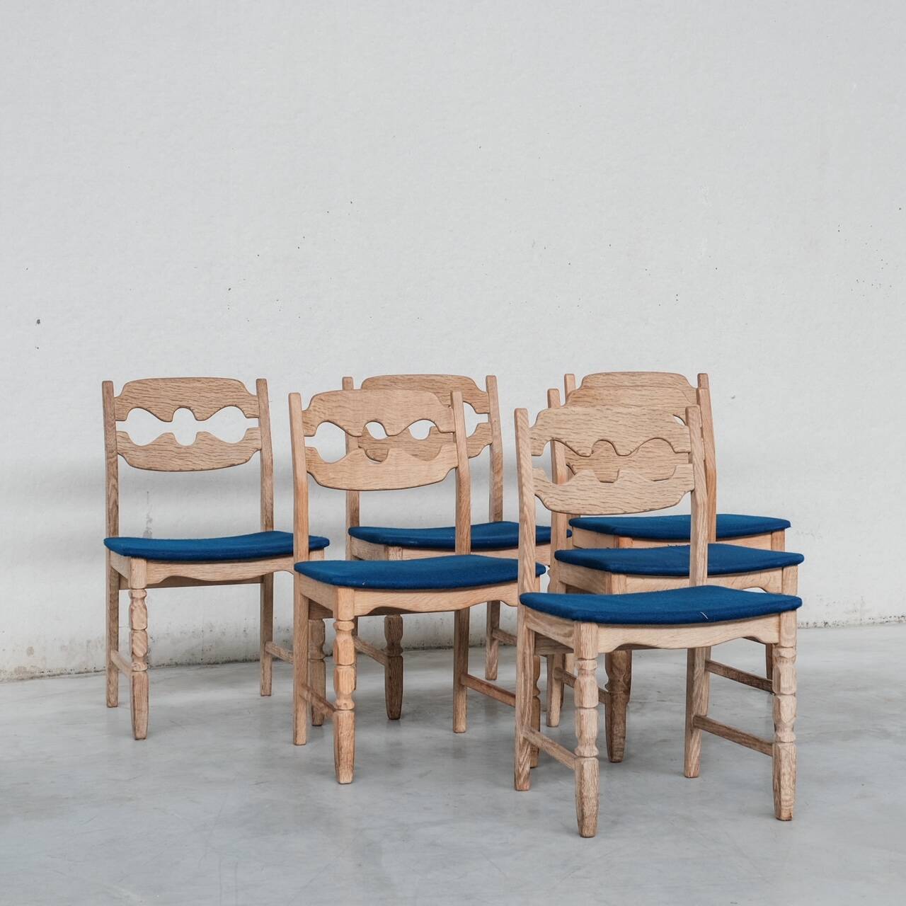 Henning Kjaernulf Oak Danish Mid-Century Dining Chairs