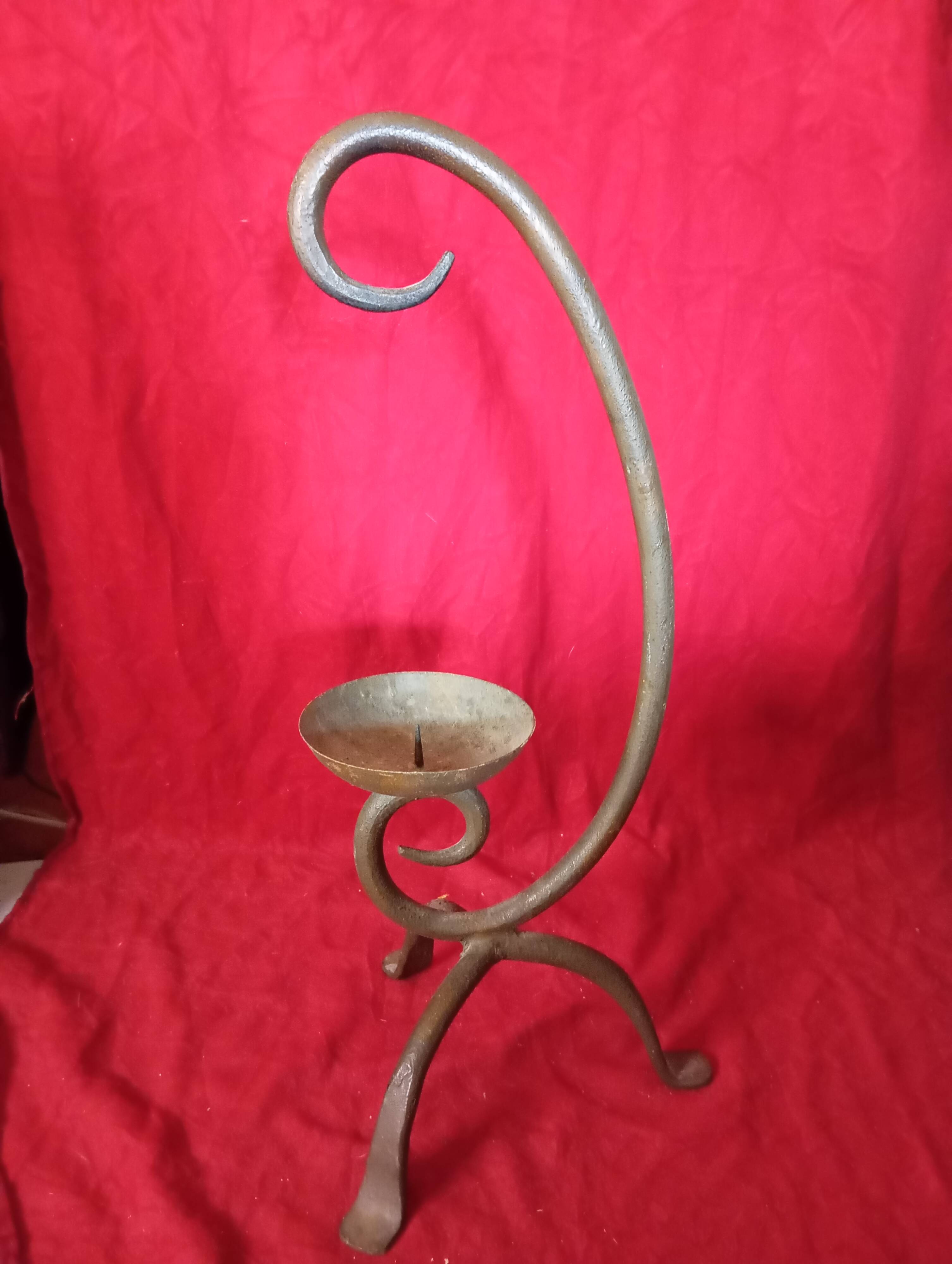 Wrought iron candle holder