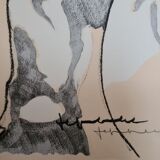Lithography by Jef Friboulet The cellist
