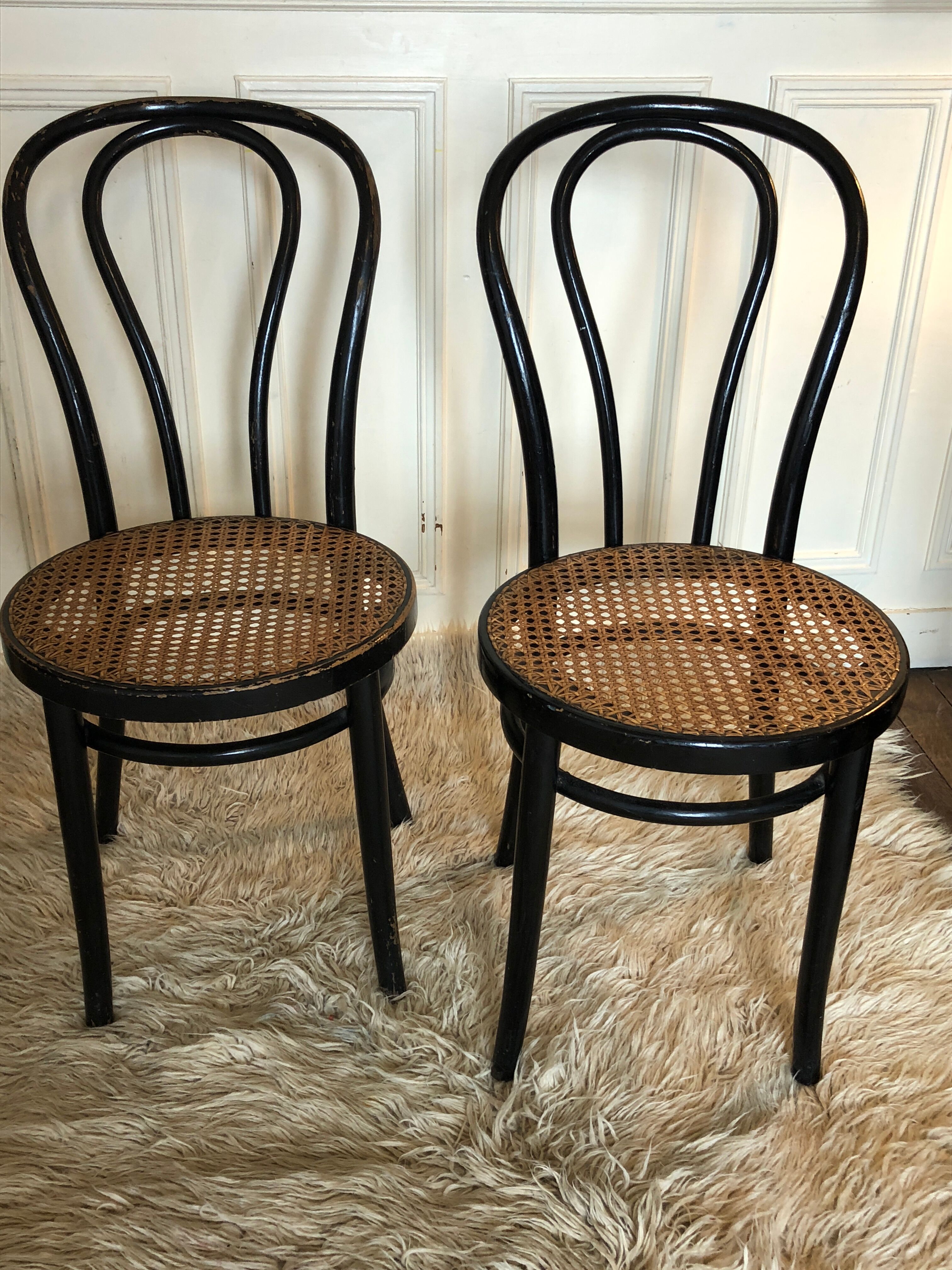 Set of 2 chairs thonet cane