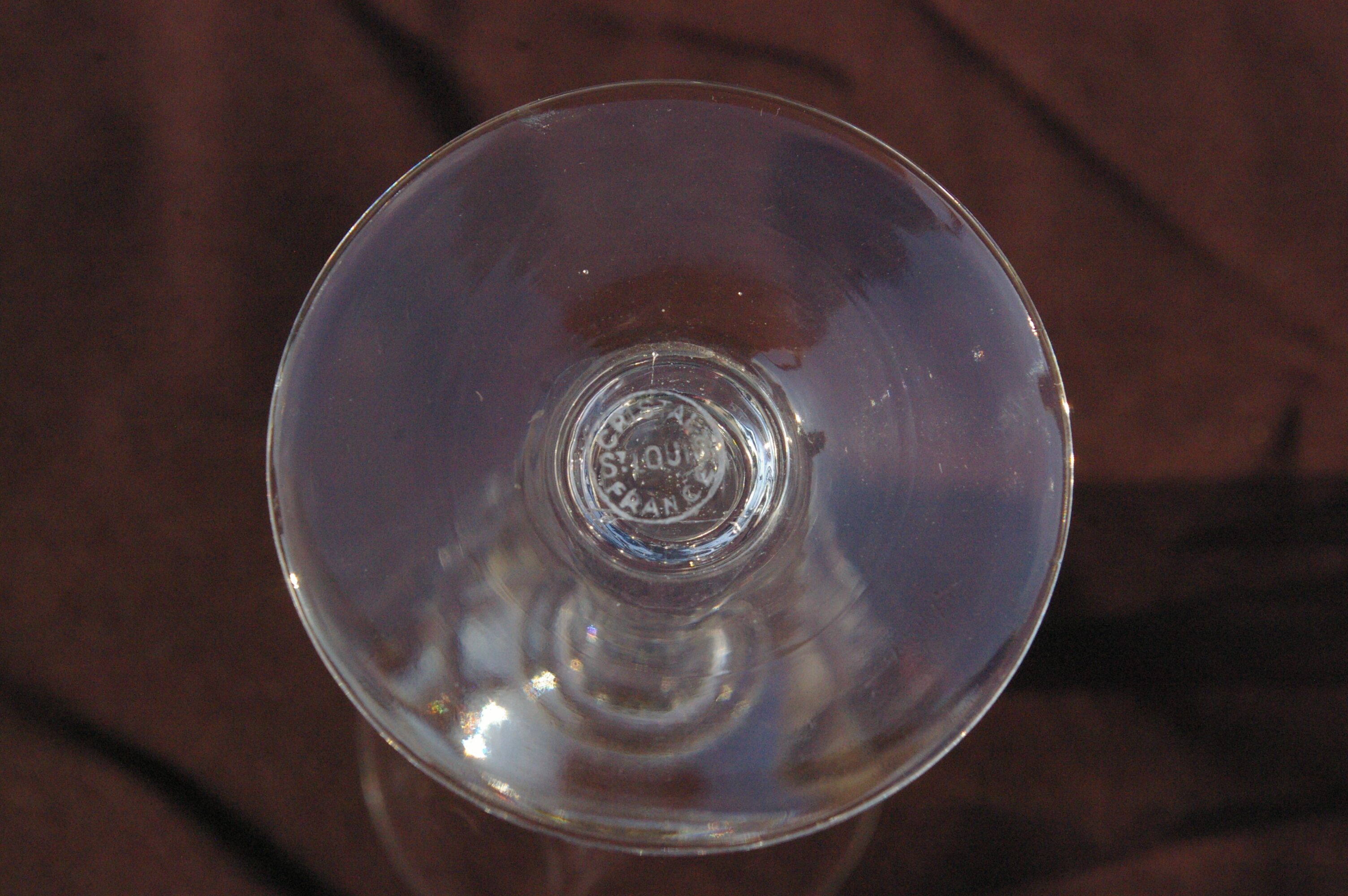 10 Porto Glasses Made of St Louis Crystal Cut Lassalle Model