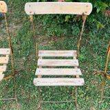 Set of 3 folding garden chairs