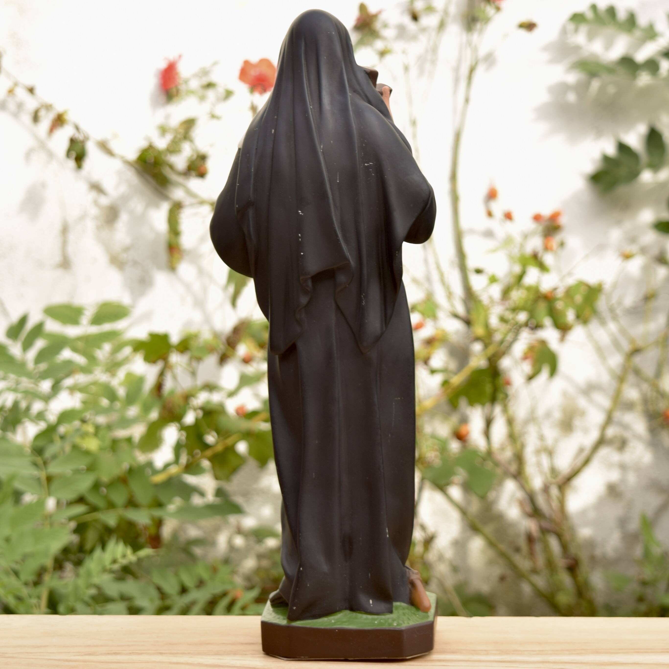 Saint Rita statuette in hand-painted resin - 40 cm - Made in Italy