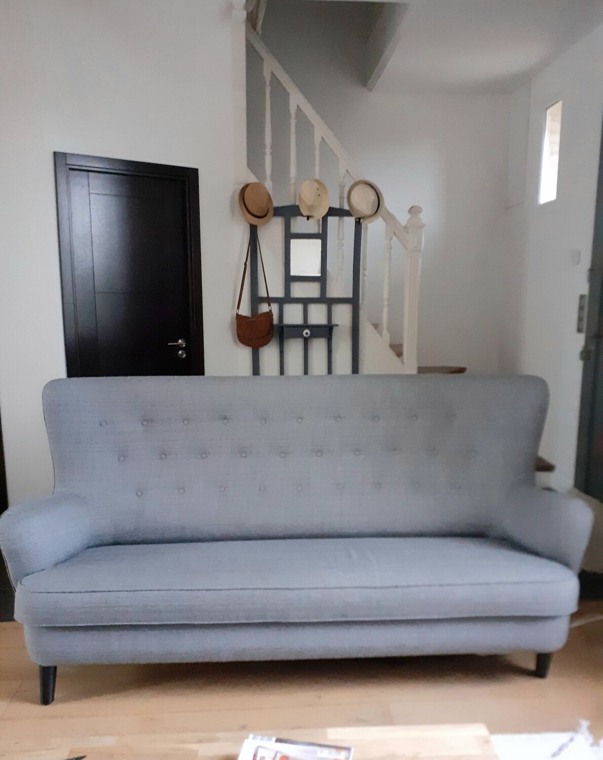 3-seater heather grey sofa