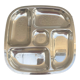 Compartment dish, vintage stainless steel servant