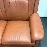 Leather  2-piece set-sofa and armchair from Elastoform