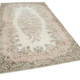 Hand-knotted vintage turkish beige rug 170 cm x 290 cm