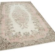 Hand-knotted vintage turkish beige rug 170 cm x 290 cm