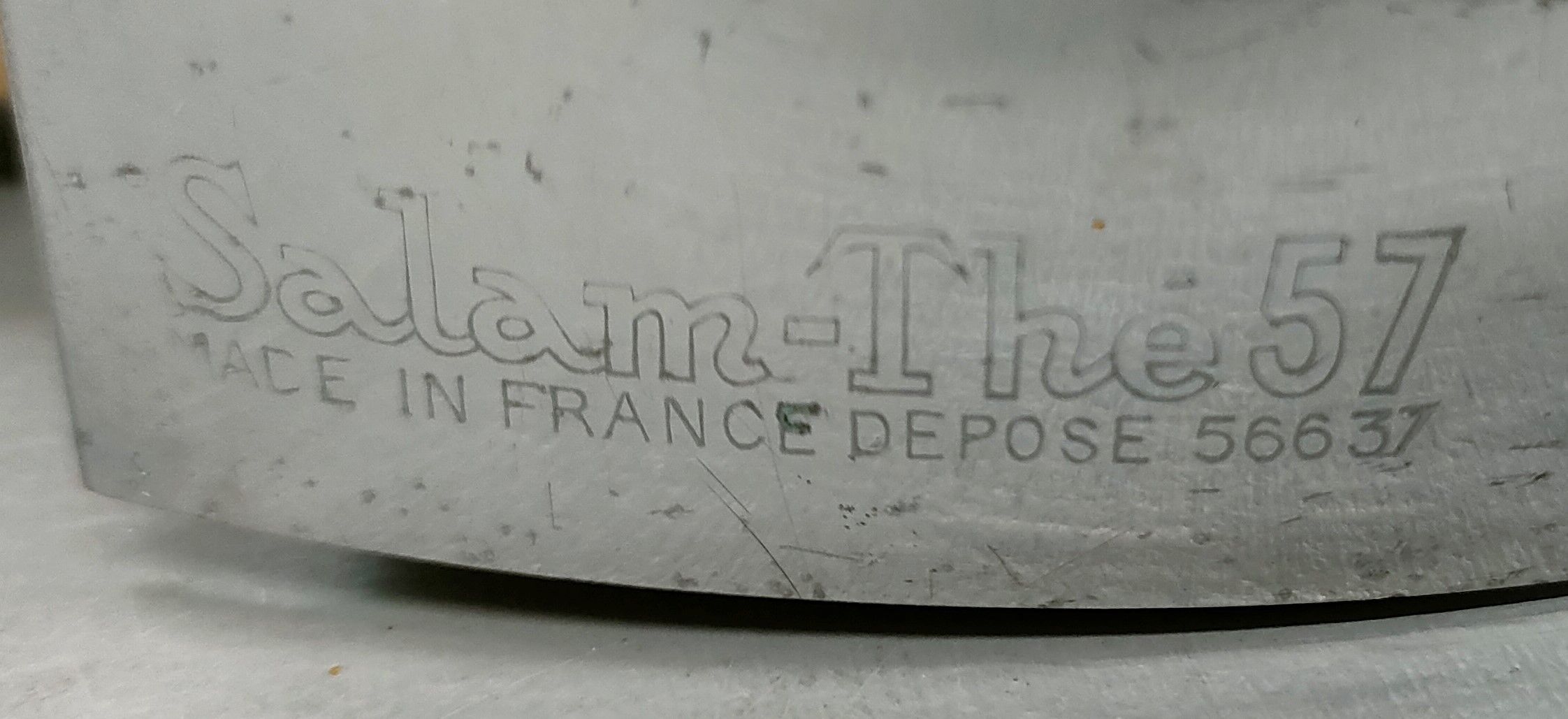 Old teapot Salam tea Villeroy & Boch porcelain and metal ~ 50s