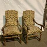 Paire des fauteuils style louis XIII