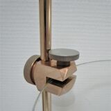 Vintage design glass and metal display shelf