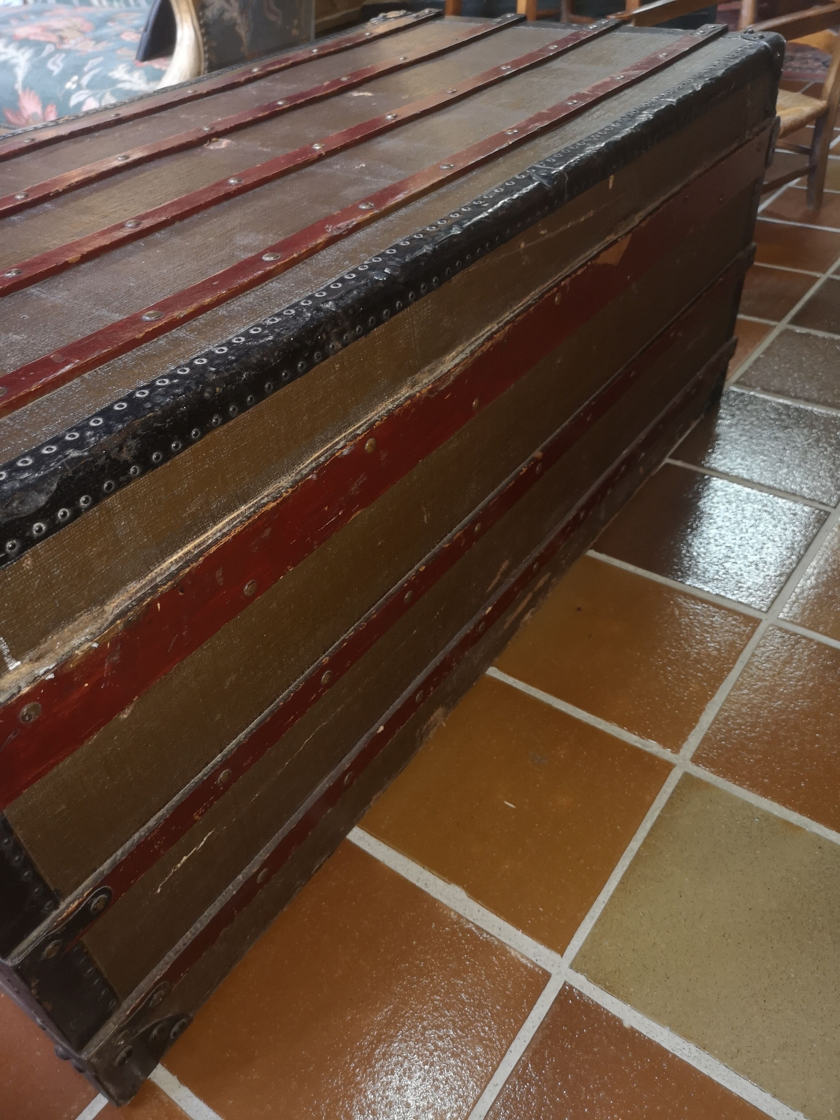 Ancient travel trunk