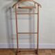 Vintage blond wood night valet, 50s-60s
