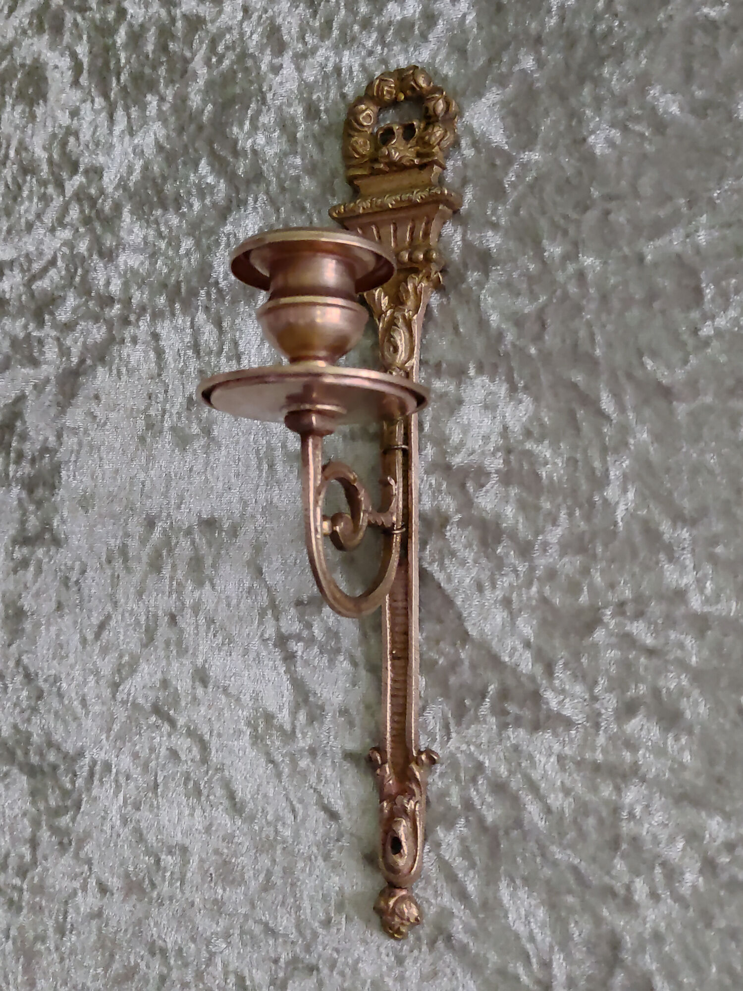 Wall candle holder in bronze and brass louis XVI style