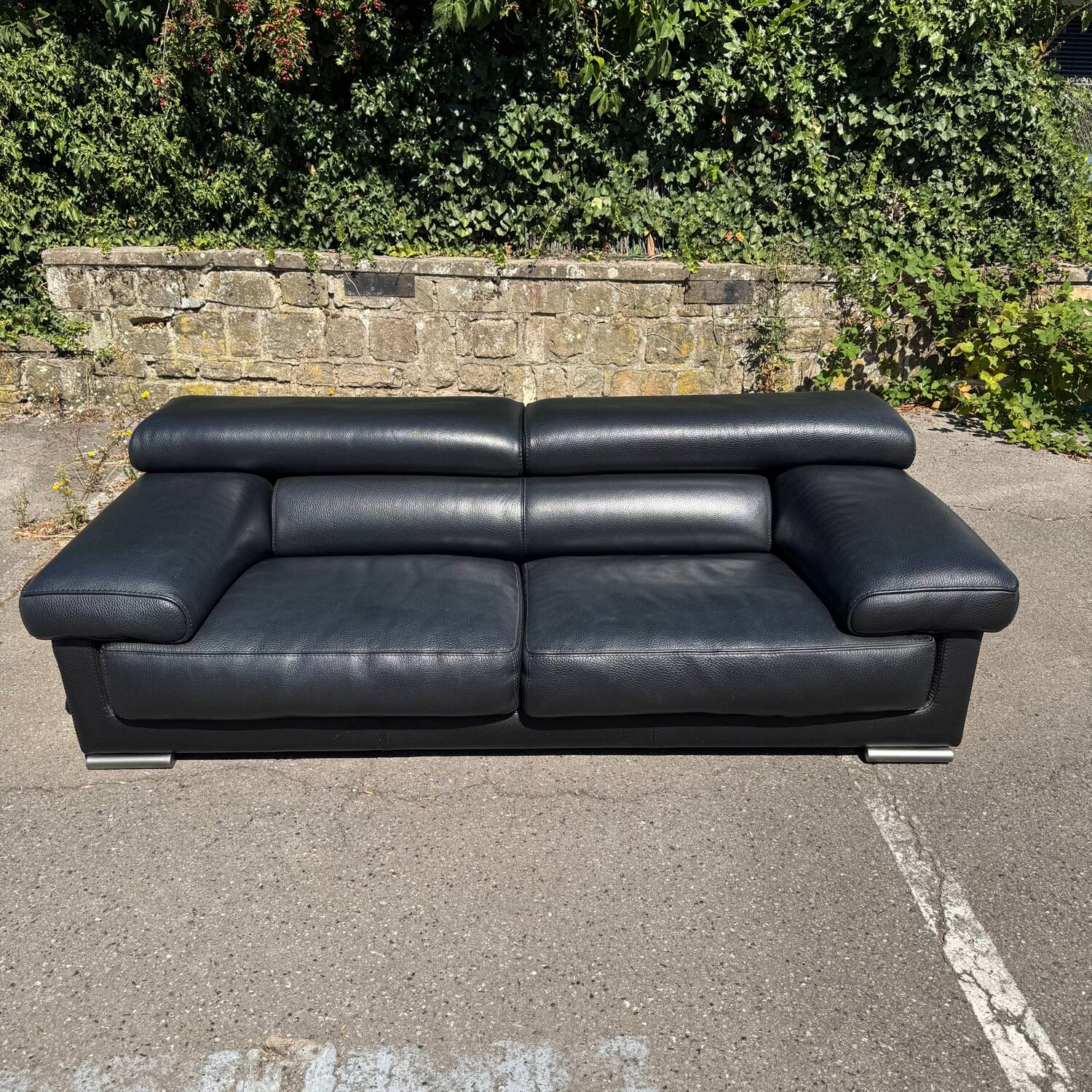 Sofa Roche Bobois black leather