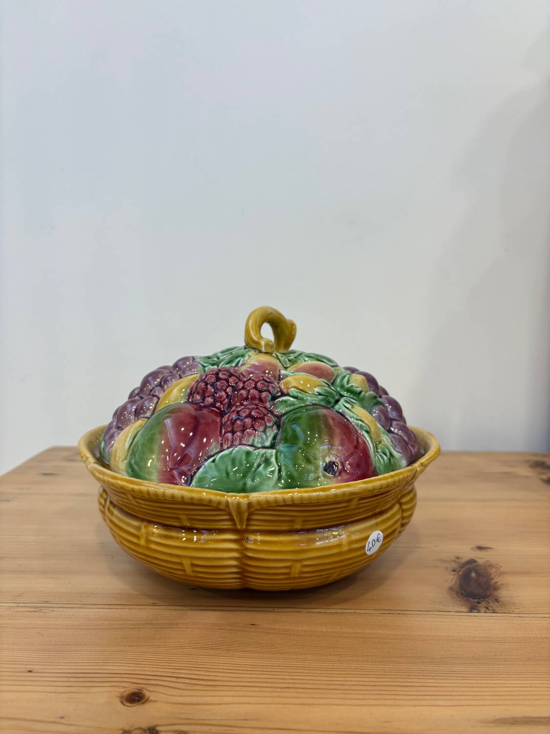 Sarreguemines 5183 barbotine compote dish