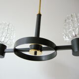 Vintage chandelier 1960 metal and brass