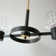 Lustre vintage 1960 métal et laiton